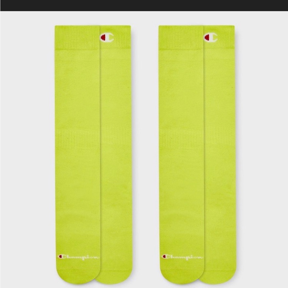 Champion Men's Neon Green Socks